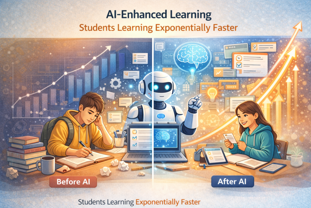 Students learns exponentially thanks to AI
