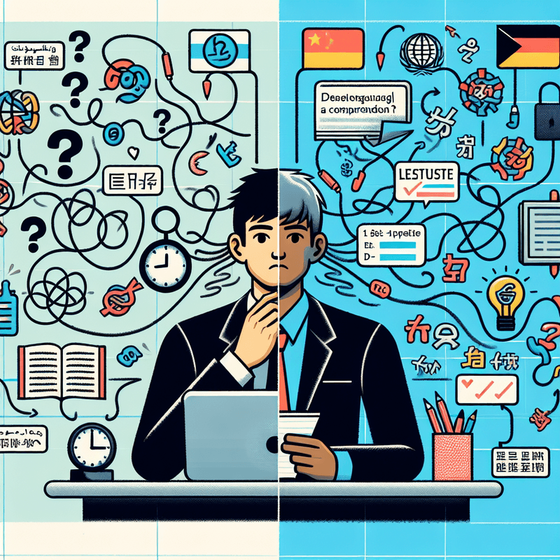 Comparison illustration showing improved comprehension and reduced study time when using multilingual lecture transcripts versus traditional note-taking
